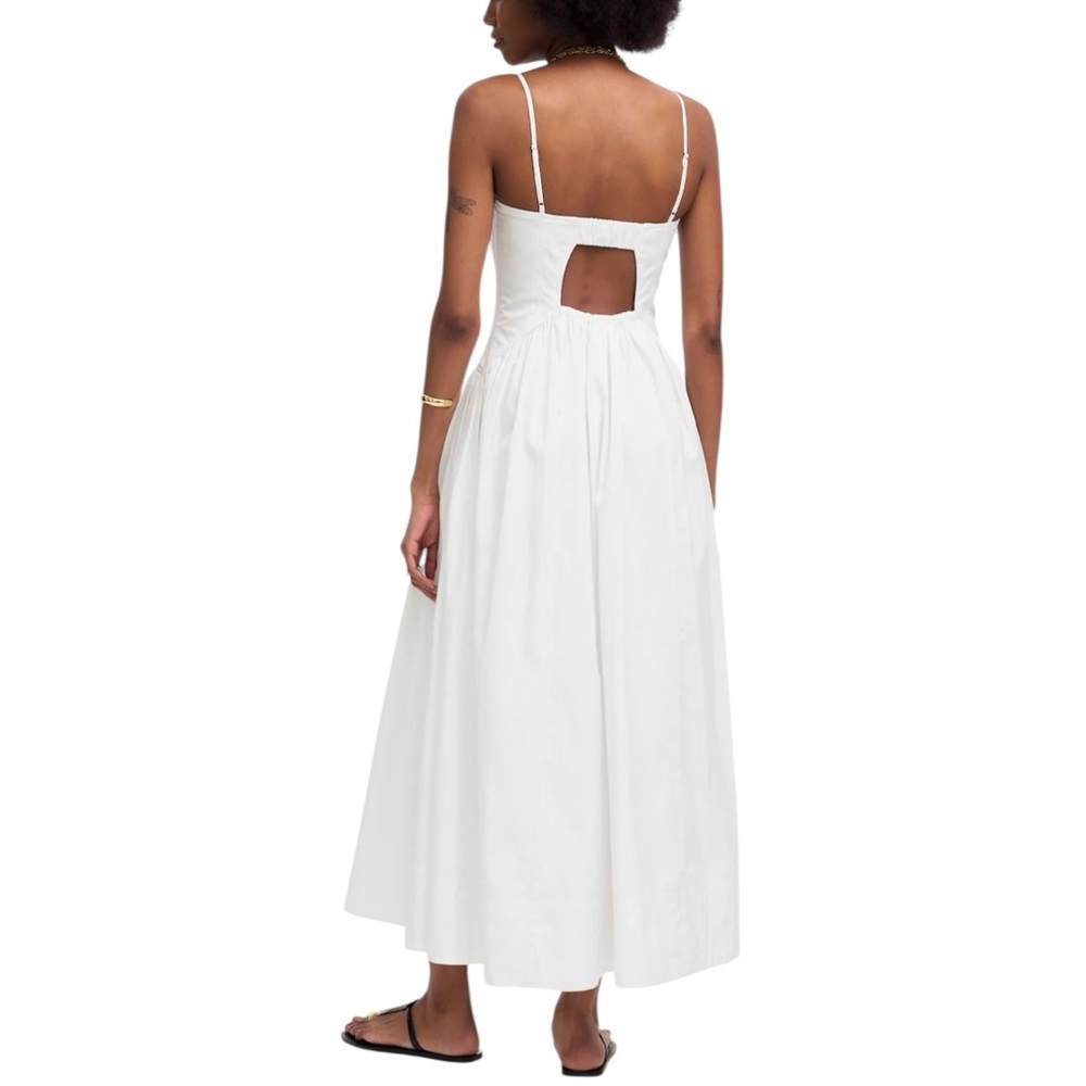 Madewell Poplin Seamed Maxi Dress in White - Picture 4 of 12